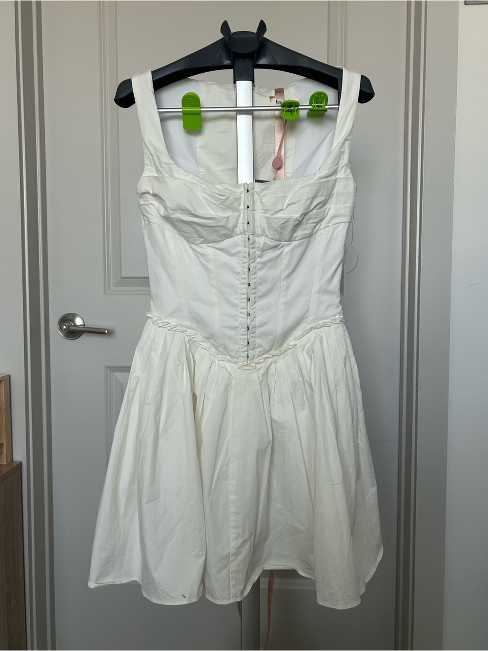 House of CB Cupid White Sweetheart Corset Pleaded Mini Dress